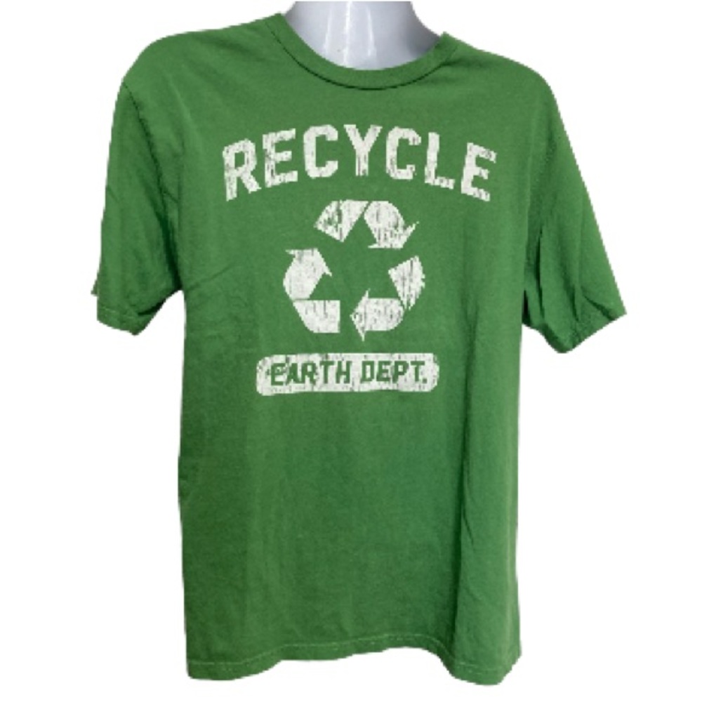 RECYCLE EARTH Dept Green T shirt Unisex Environmental Friendly UNISEX Small